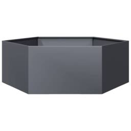 Berkfield Home Garden Planter Anthracite Hexagon 138x120x45 cm Steel in Dark Grey - Size: 138 x 120 x 45 cm - thumbnail 6