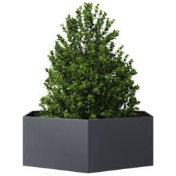 Berkfield Home Garden Planter Anthracite Hexagon 138x120x45 cm Steel in Dark Grey - Size: 138 x 120 x 45 cm - thumbnail 3