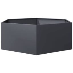 Berkfield Home Garden Planter Anthracite Hexagon 138x120x45 cm Steel in Dark Grey - Size: 138 x 120 x 45 cm - thumbnail 5