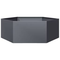 Berkfield Home Garden Planter Anthracite Hexagon 138x120x45 cm Steel in Dark Grey - Size: 138 x 120 x 45 cm - thumbnail 1