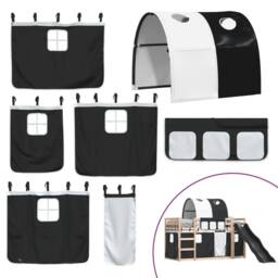 Berkfield Home Bunk Bed without Mattress with Slide White & Black 90x190 cm Single - thumbnail 5
