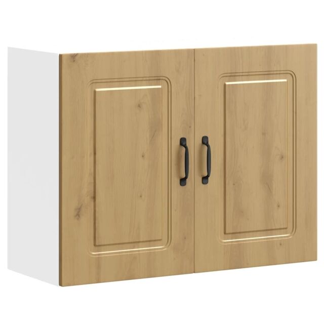 Berkfield Home Kitchen Wall Cabinet Kalmar Artisan Oak Engineered Wood in Brown - image 1