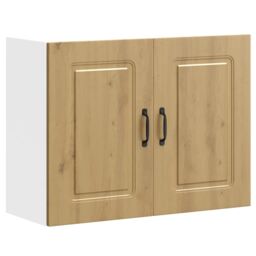 Berkfield Home Kitchen Wall Cabinet Kalmar Artisan Oak Engineered Wood in Brown - thumbnail 1