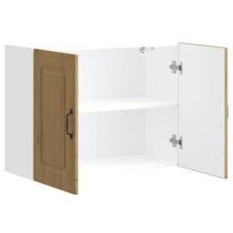 Berkfield Home Kitchen Wall Cabinet Kalmar Artisan Oak Engineered Wood in Brown - thumbnail 5