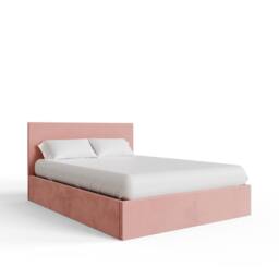 GFW End Lift Ottoman Storage Bed Velvet in Pink - Size: King - thumbnail 3