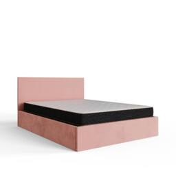 GFW End Lift Ottoman Storage Bed Velvet in Pink - Size: King - thumbnail 2