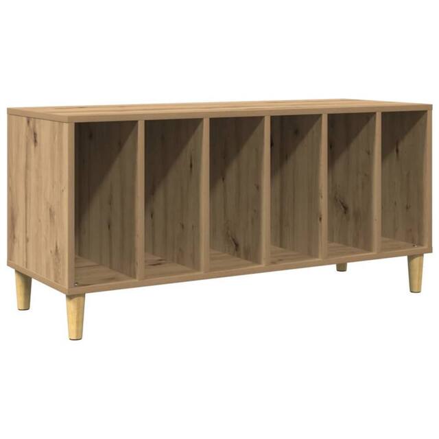 Berkfield Home Record Cabinet Artisan Oak 100x38x48 cm Engineered Wood in Brown - Size: 100 x 38 x 48 cm - image 1