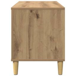 Berkfield Home Record Cabinet Artisan Oak 100x38x48 cm Engineered Wood in Brown - Size: 100 x 38 x 48 cm - thumbnail 5