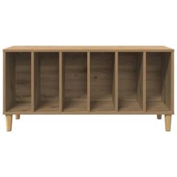 Berkfield Home Record Cabinet Artisan Oak 100x38x48 cm Engineered Wood in Brown - Size: 100 x 38 x 48 cm - thumbnail 4