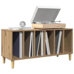 Berkfield Home Record Cabinet Artisan Oak 100x38x48 cm Engineered Wood in Brown - Size: 100 x 38 x 48 cm - thumbnail 2