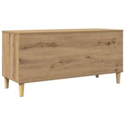 Berkfield Home Record Cabinet Artisan Oak 100x38x48 cm Engineered Wood in Brown - Size: 100 x 38 x 48 cm - thumbnail 6