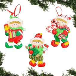 Shatchi Christmas Tree Hanging Decorations Homes Decorated with Cup Cake Candy Santa Snowman Teddy 3pc - thumbnail 2