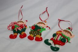 Shatchi Christmas Tree Hanging Decorations Homes Decorated with Cup Cake Candy Santa Snowman Teddy 3pc - thumbnail 6