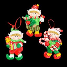 Shatchi Christmas Tree Hanging Decorations Homes Decorated with Cup Cake Candy Santa Snowman Teddy 3pc - thumbnail 3