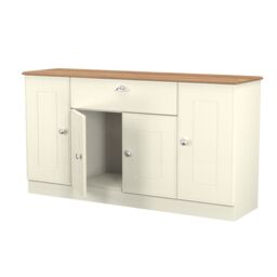 Ready Assembled 2 U Albert 4 Door 1 Drawer Wide Unit (Ready Assembled) in Cream - thumbnail 8