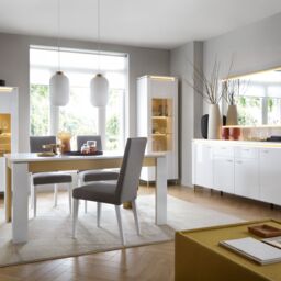 Furniture To Go Lazio Vitrin 1 Door in Alpine White/White Gloss in White - thumbnail 3