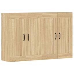 Berkfield Home Wall Mounted Cabinets 2 pcs Sonoma Oak Engineered Wood in Brown - thumbnail 2