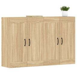 Berkfield Home Wall Mounted Cabinets 2 pcs Sonoma Oak Engineered Wood in Brown - thumbnail 3