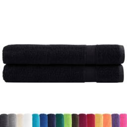 Berkfield Home Premium Towels SOLUND 2 pcs Black 100x200 cm 600 gsm