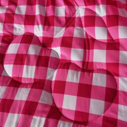 OHS Cherry Bow Gingham Kids 7.5 Tog Coverless Duvet Bedding Set in Pink - Size: Single - thumbnail 5
