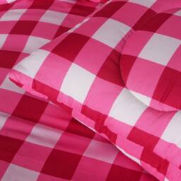 OHS Cherry Bow Gingham Kids 7.5 Tog Coverless Duvet Bedding Set in Pink - Size: Single - thumbnail 4