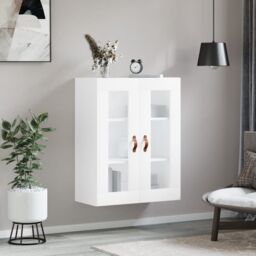 Berkfield Home Wall Mounted Cabinet White 69.5x34x90 cm - thumbnail 3
