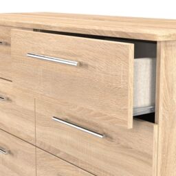 Ready Assembled 2 U Carlton 6 Drawer Wide Chest (Ready Assembled) in Light Oak - Size: Large - thumbnail 6