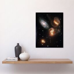 Artery8 Wall Art Print Hubble Space Astronomy Galactic Wreckage In Stephan's Quintet Clash Of Galaxies Stellar Observations In The Hickson Compact - thumbnail 2