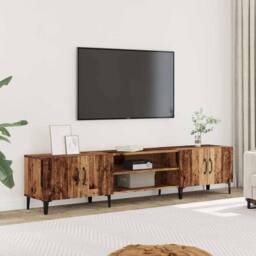 Berkfield Home TV Cabinet Old Wood 180x31.5x40 cm Engineered Wood in Brown - thumbnail 2