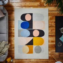 The Rug Shop UK Multi Wool Modern Geometric Luxurious Easy to Clean Area Rug - Size: 150 cm x 230 cm - thumbnail 2