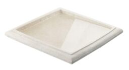 Primrose Hatfield Cast Natural Stone Effect Outdoor Garden Bird Bath 51cm in White - thumbnail 5