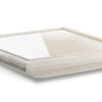 Primrose Hatfield Cast Natural Stone Effect Outdoor Garden Bird Bath 51cm in White - thumbnail 3