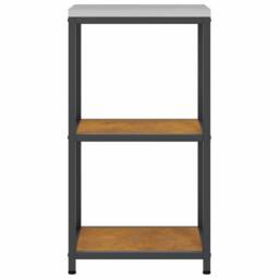 Berkfield Home Kitchen Storage Shelf with Storage Rusty Weathering steel in Brown - thumbnail 8