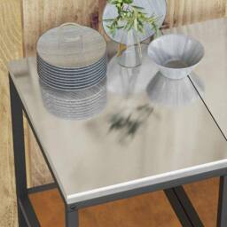Berkfield Home Kitchen Storage Shelf with Storage Rusty Weathering steel in Brown - thumbnail 5