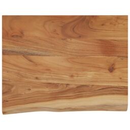 Berkfield Home Wall Shelf 50x40x2.5 cm Rectangular Solid Wood Acacia Live Edge in Brown - thumbnail 2