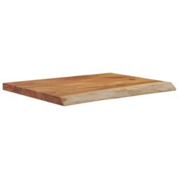 Berkfield Home Wall Shelf 50x40x2.5 cm Rectangular Solid Wood Acacia Live Edge in Brown - thumbnail 3