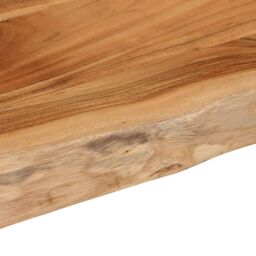 Berkfield Home Wall Shelf 50x40x2.5 cm Rectangular Solid Wood Acacia Live Edge in Brown - thumbnail 6