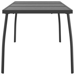 Berkfield Home Garden Table Anthracite 165x80x72 cm Steel Mesh in Black - Size: 165 x 80 x 72 cm - thumbnail 4