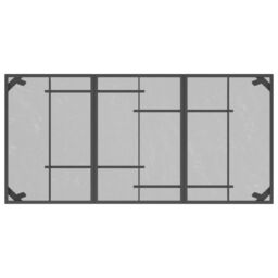 Berkfield Home Garden Table Anthracite 165x80x72 cm Steel Mesh in Black - Size: 165 x 80 x 72 cm - thumbnail 5