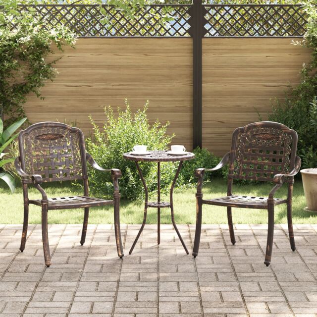 Berkfield Home Garden Chairs 2 pcs Bronze Cast Aluminium - image 1