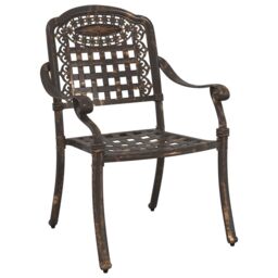 Berkfield Home Garden Chairs 2 pcs Bronze Cast Aluminium - thumbnail 3