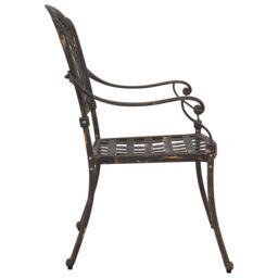 Berkfield Home Garden Chairs 2 pcs Bronze Cast Aluminium - thumbnail 5