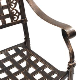 Berkfield Home Garden Chairs 2 pcs Bronze Cast Aluminium - thumbnail 8