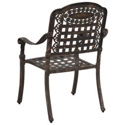 Berkfield Home Garden Chairs 2 pcs Bronze Cast Aluminium - thumbnail 6