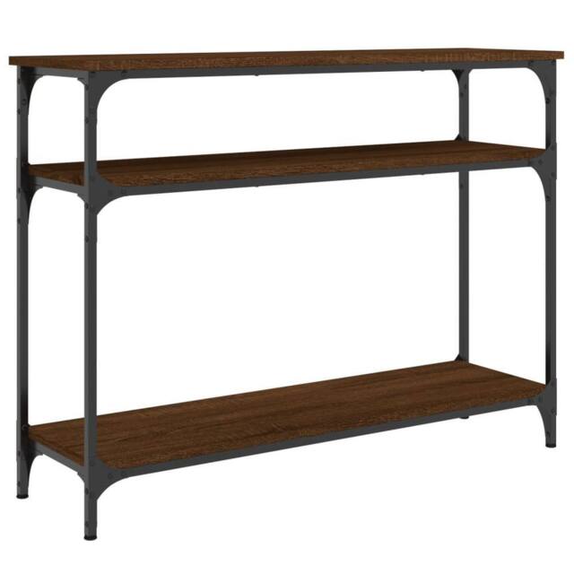 Berkfield Home Console Table Brown Oak 100x29x75 cm Engineered Wood - Size: 100 x 29 x 75 cm - image 1
