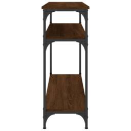 Berkfield Home Console Table Brown Oak 100x29x75 cm Engineered Wood - Size: 100 x 29 x 75 cm - thumbnail 5