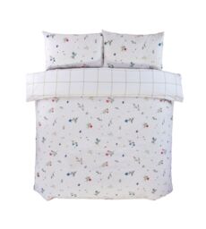 Rapport Home Meadow Brushed Cotton Reversible Duvet Cover Set with Pillowcase - Size: Super King - thumbnail 3