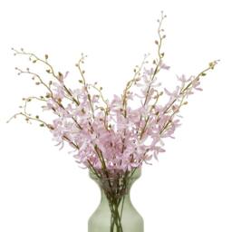 Sostter Lilac Cymbidium Faux Orchid Stem in Green - thumbnail 1