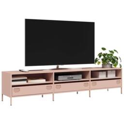 Berkfield Home TV Cabinet Pink 202x39x43.5 cm Cold-rolled Steel - thumbnail 2