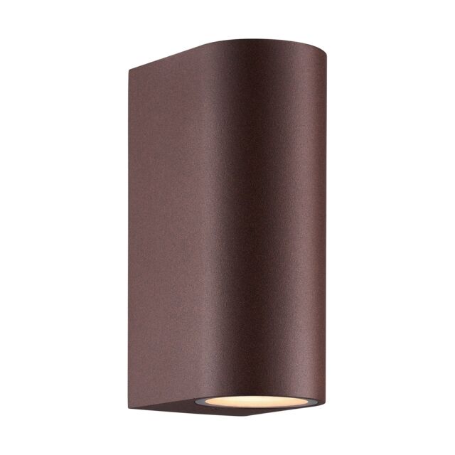 Nordlux Modern Outdoor Wall Light Brown Aluminium GU10 Weatherproof - Mains Powered, IP44 - image 1